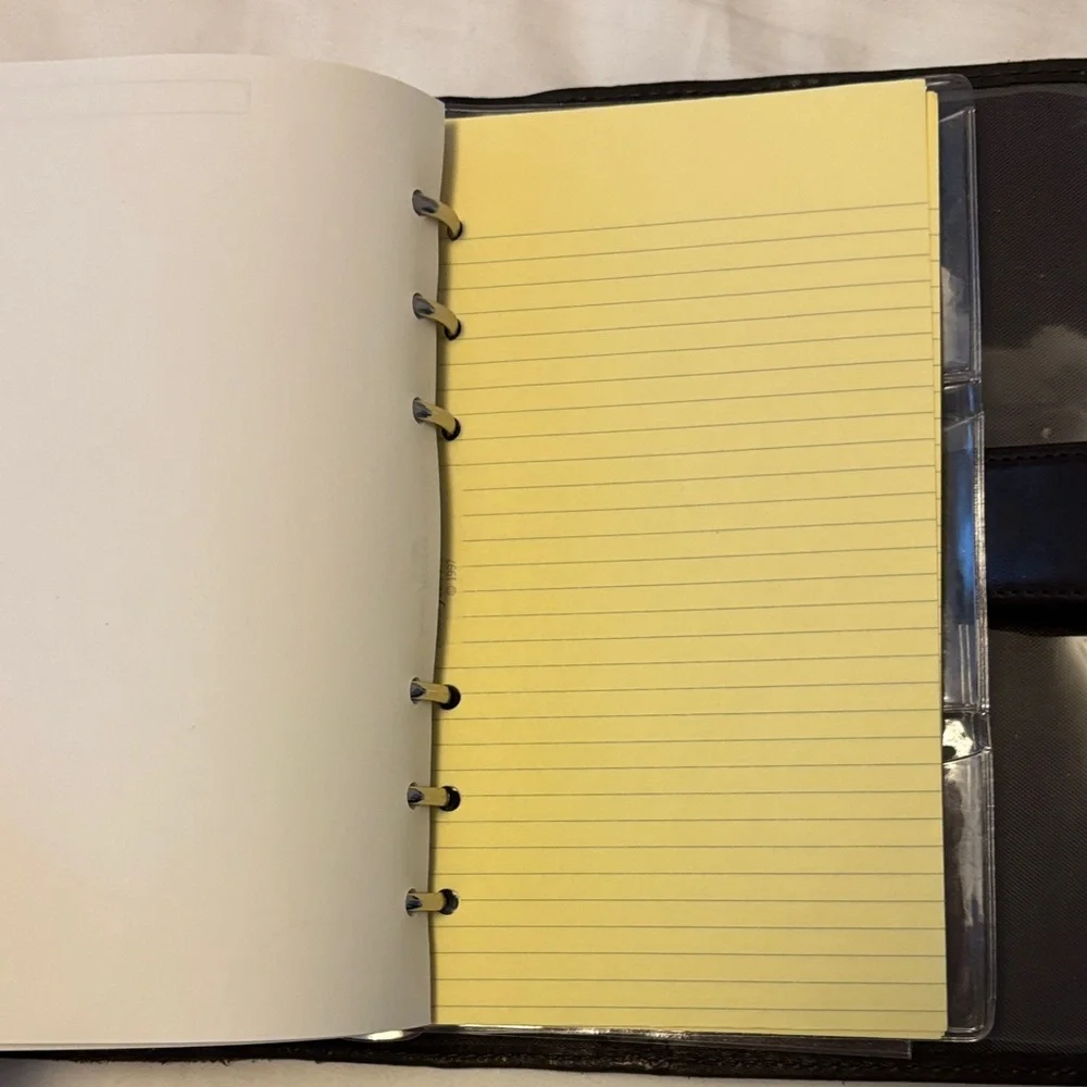 Elegant Black Leather Planner